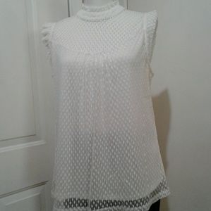 🌺 NWT Charming Heart & Soul Lace Overlayed Blouse